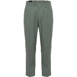 Green Lyocell Casual Pants