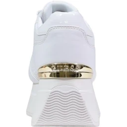 White Polyethylene Platform Sneakers