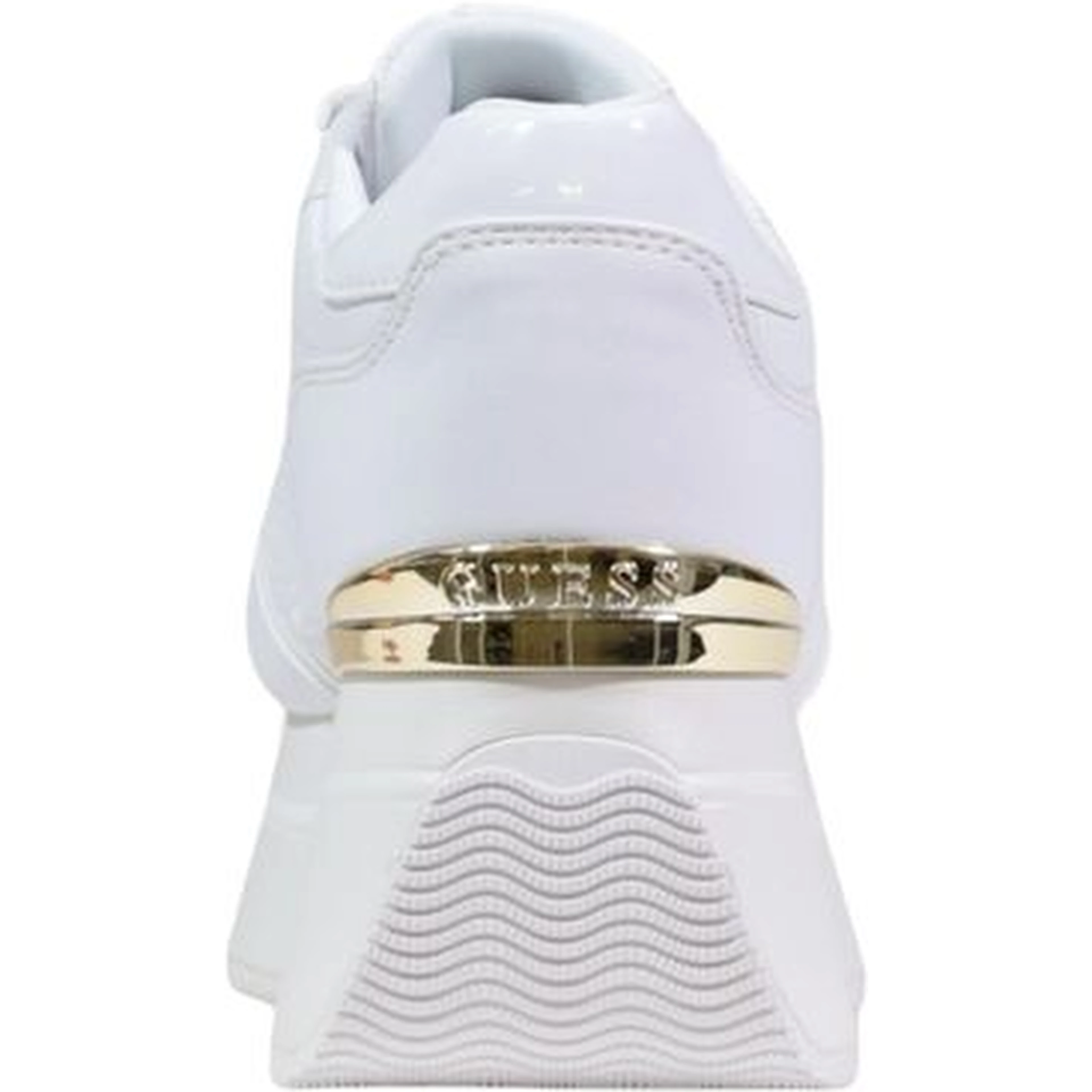 White Polyethylene Platform Sneakers