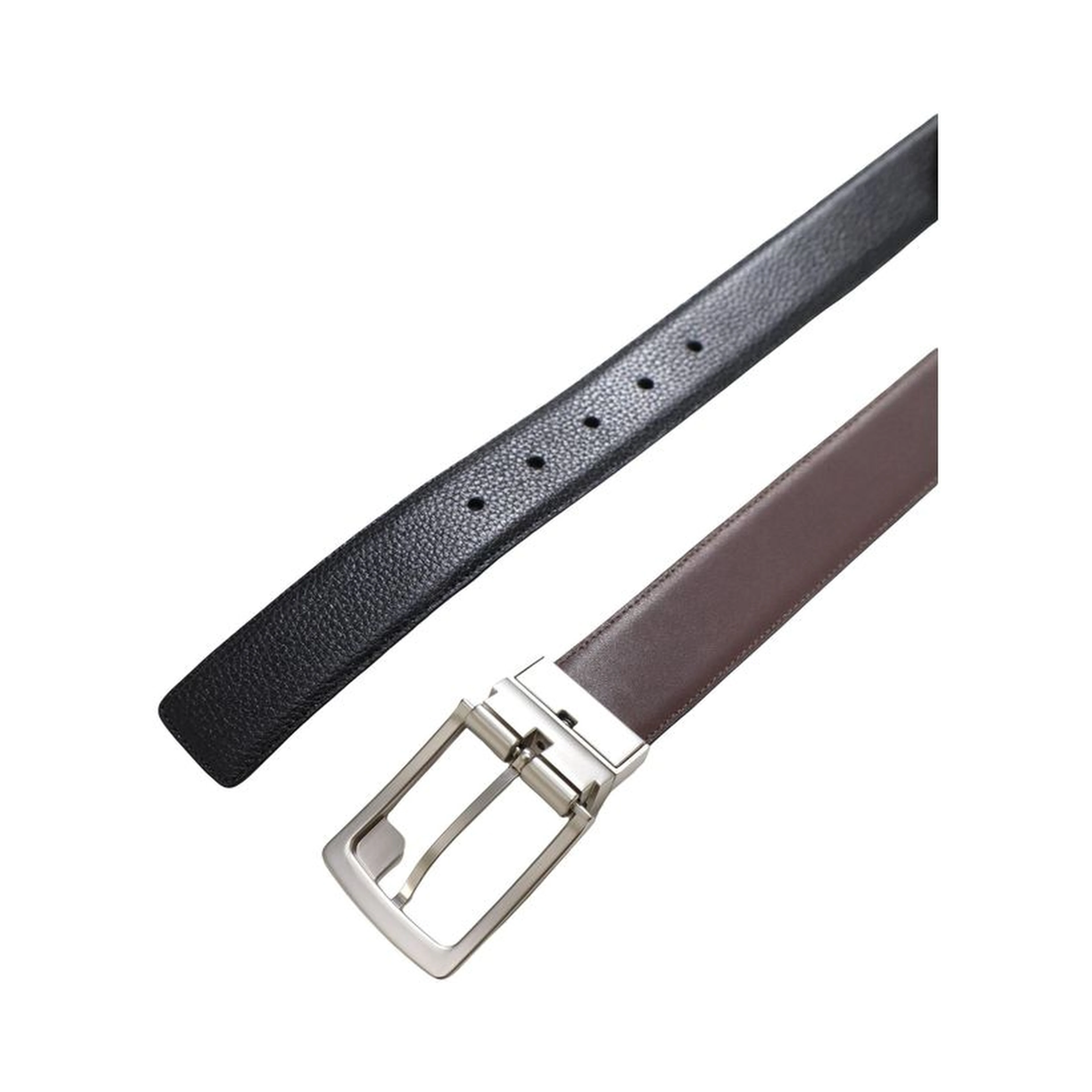 Bicolor Leather Regular Belt