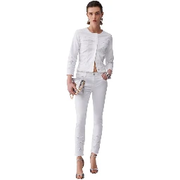 White Cotton Denim Jacket