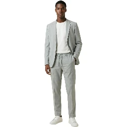 Bicolor Polyester Blazer