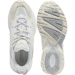 White Recycled Polyester Athletic Sneakers