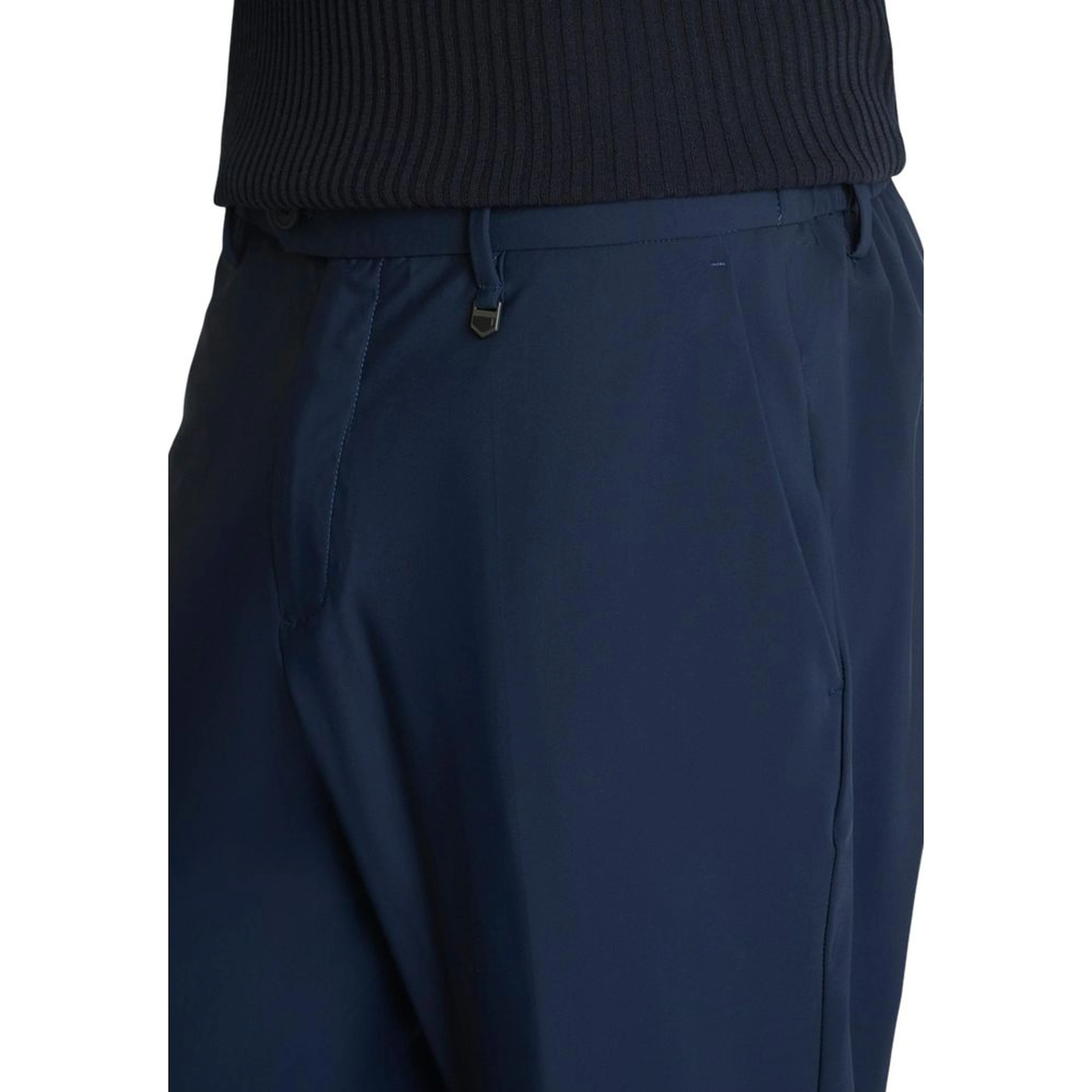Blue Polyamide Dress Pants