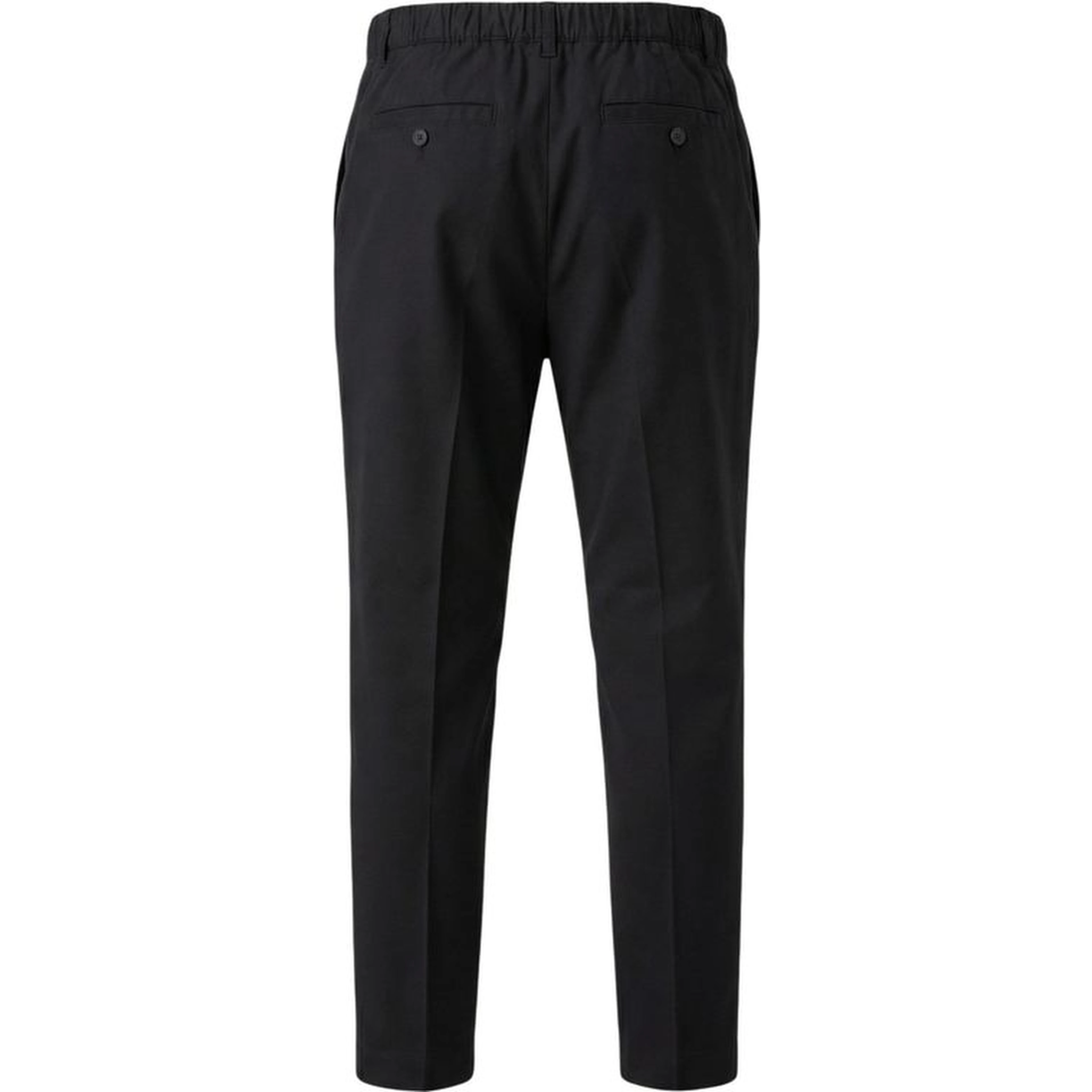 Black Cotton Casual Pants