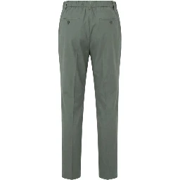 Green Lyocell Casual Pants