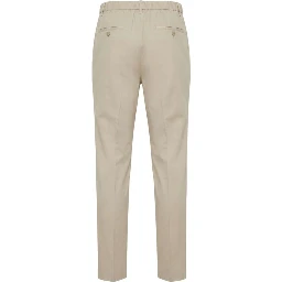 Beige Lyocell Dress Pants