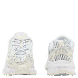 White Recycled Polyester Athletic Sneakers