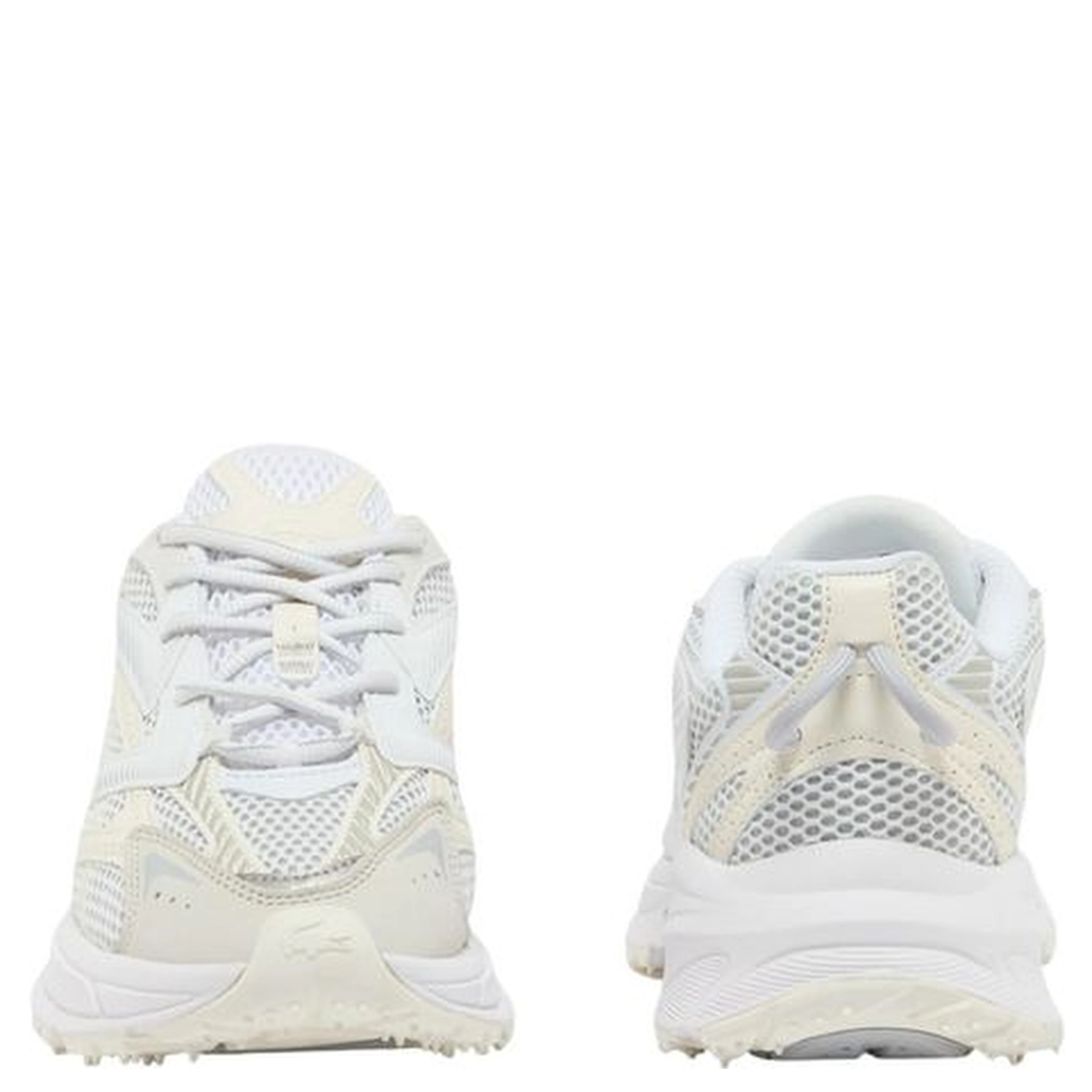 White Recycled Polyester Athletic Sneakers