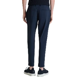 Blue Polyamide Dress Pants