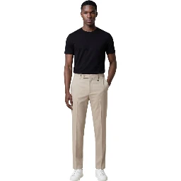 Beige Lyocell Dress Pants