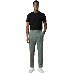 Green Lyocell Casual Pants