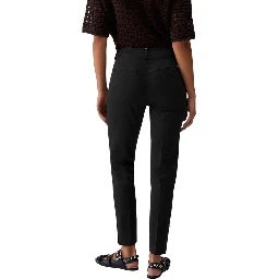 Black Cotton Chino Pants