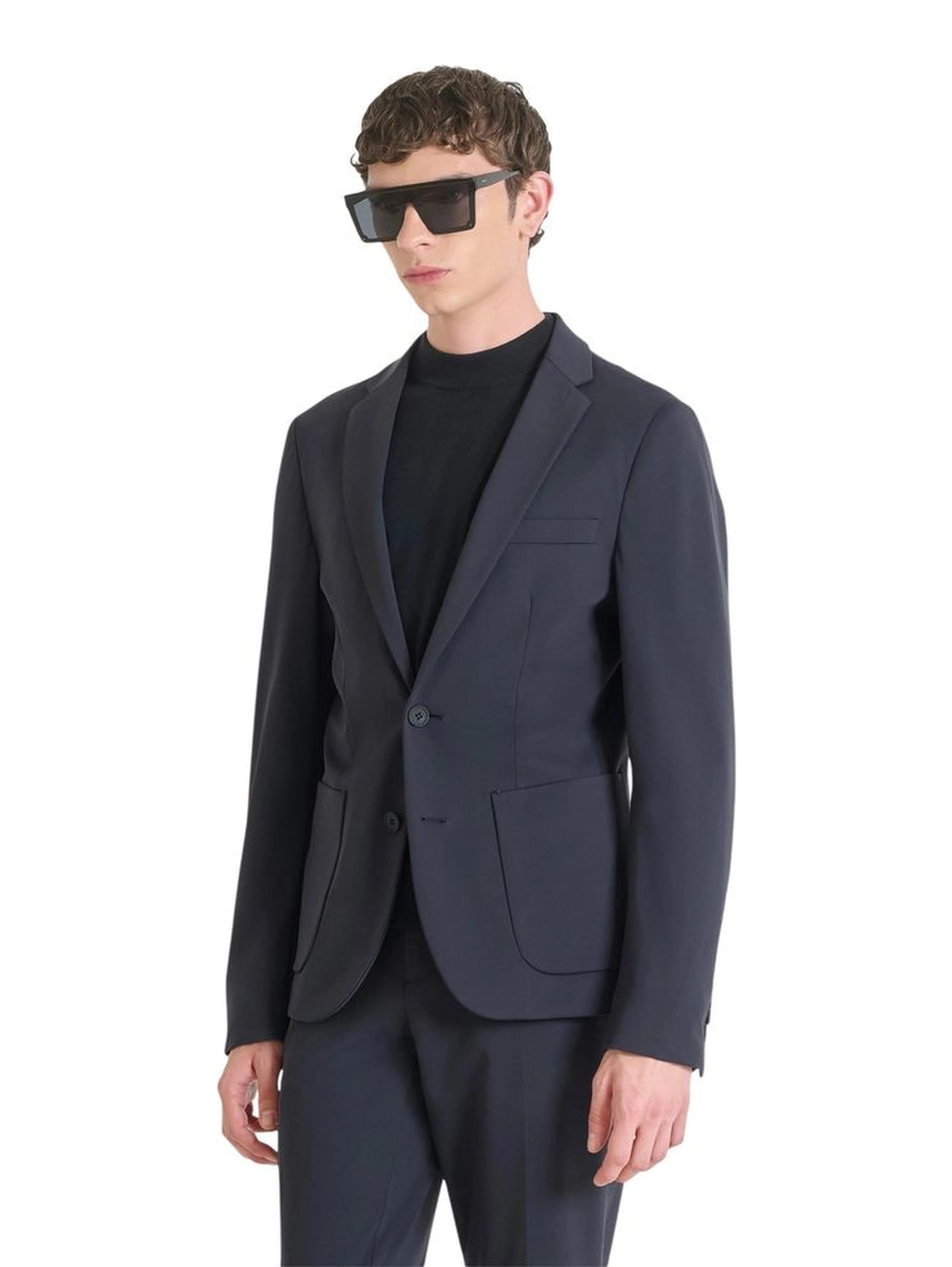 Blue Polyamide Blazer