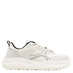 White Polyester Athletic Sneakers