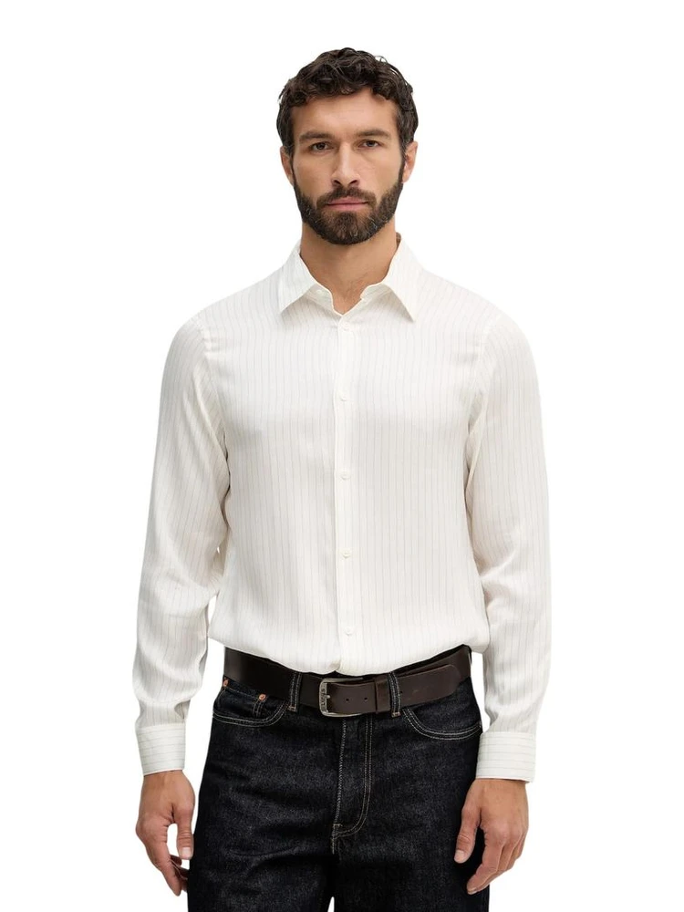 Bicolor Viscose Pattern Shirt