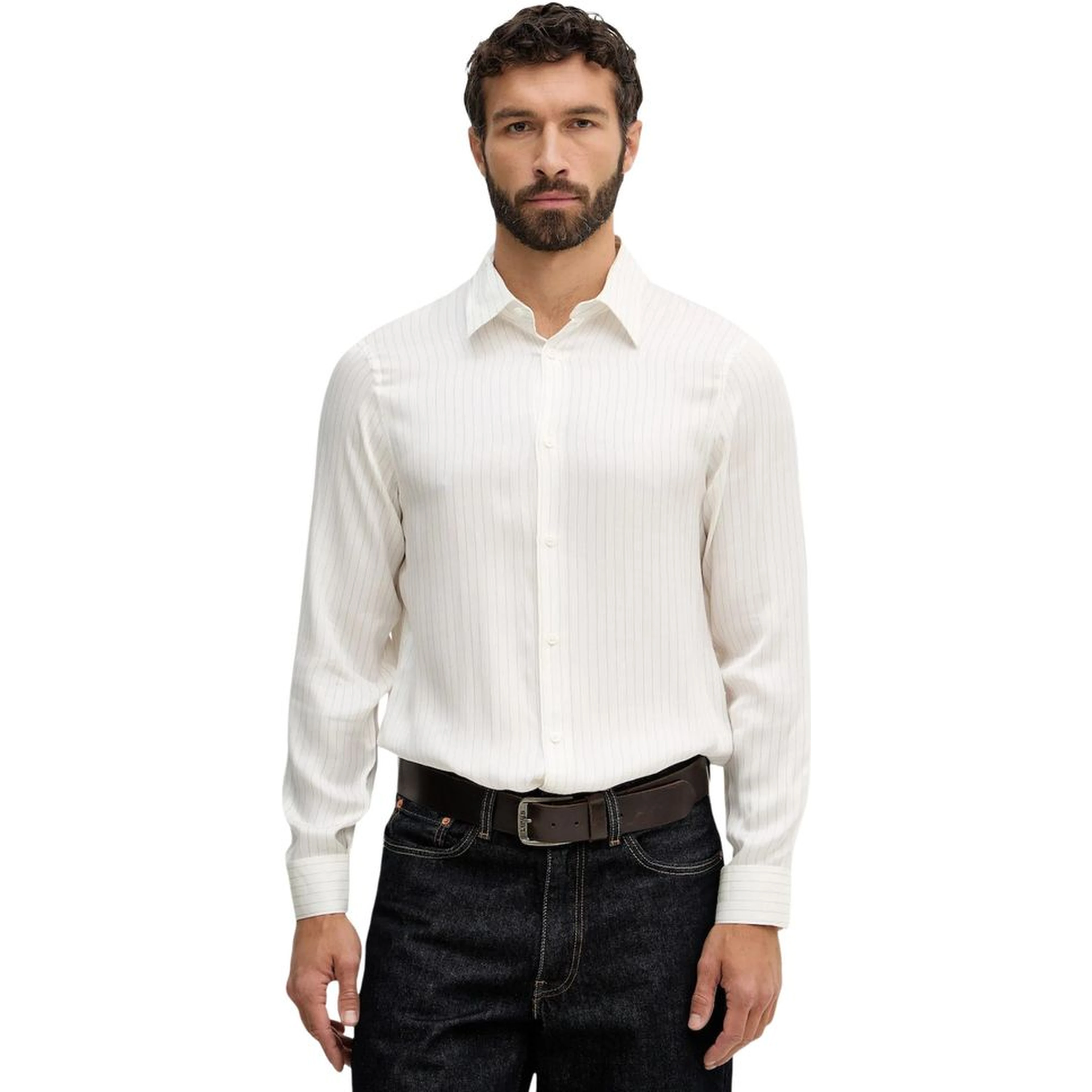 Bicolor Viscose Pattern Shirt