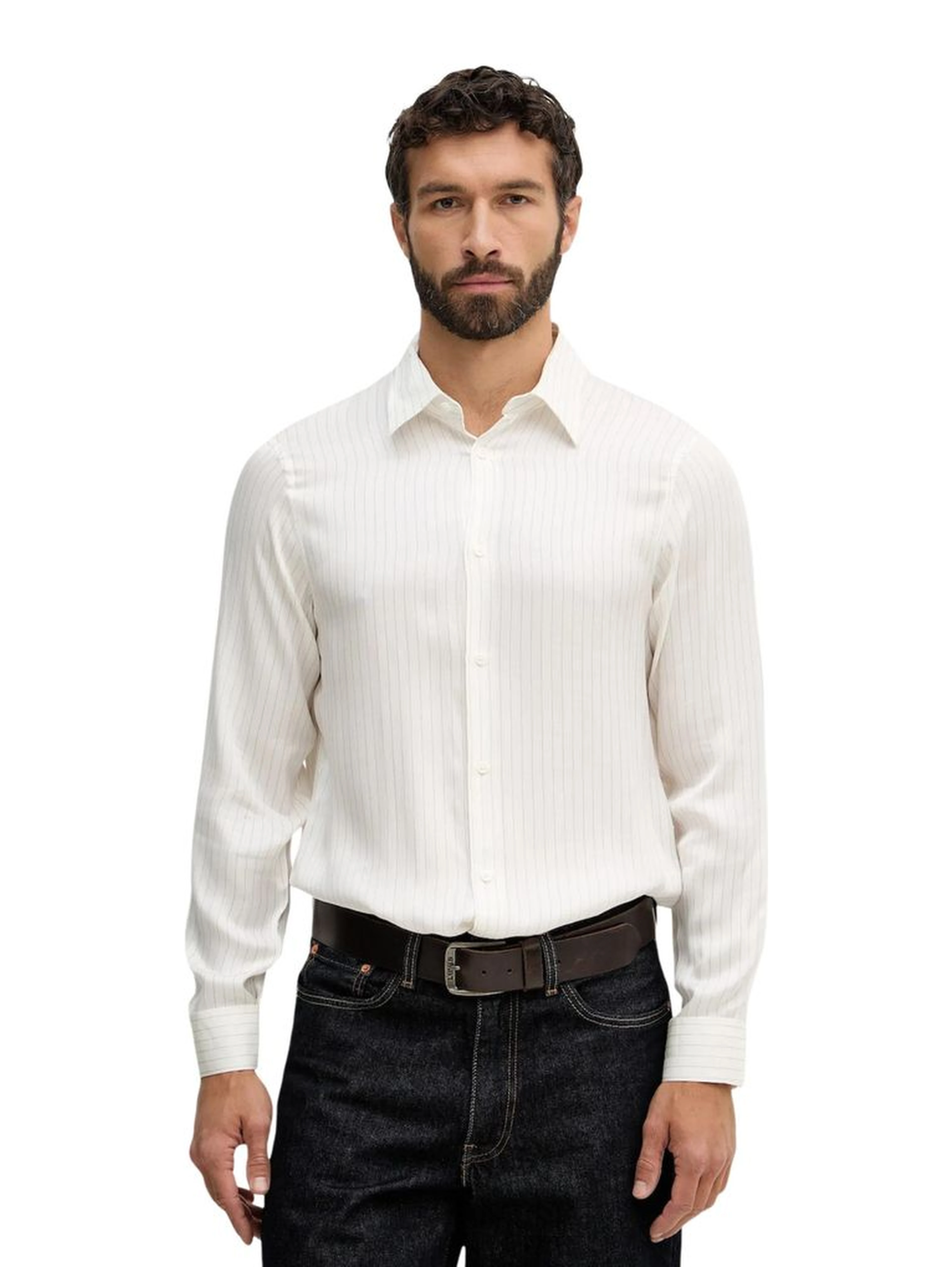 Bicolor Viscose Pattern Shirt