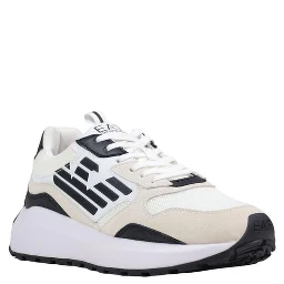 Black And White Polyethylene Athletic Sneakers