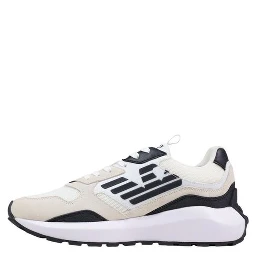 Black And White Polyethylene Athletic Sneakers