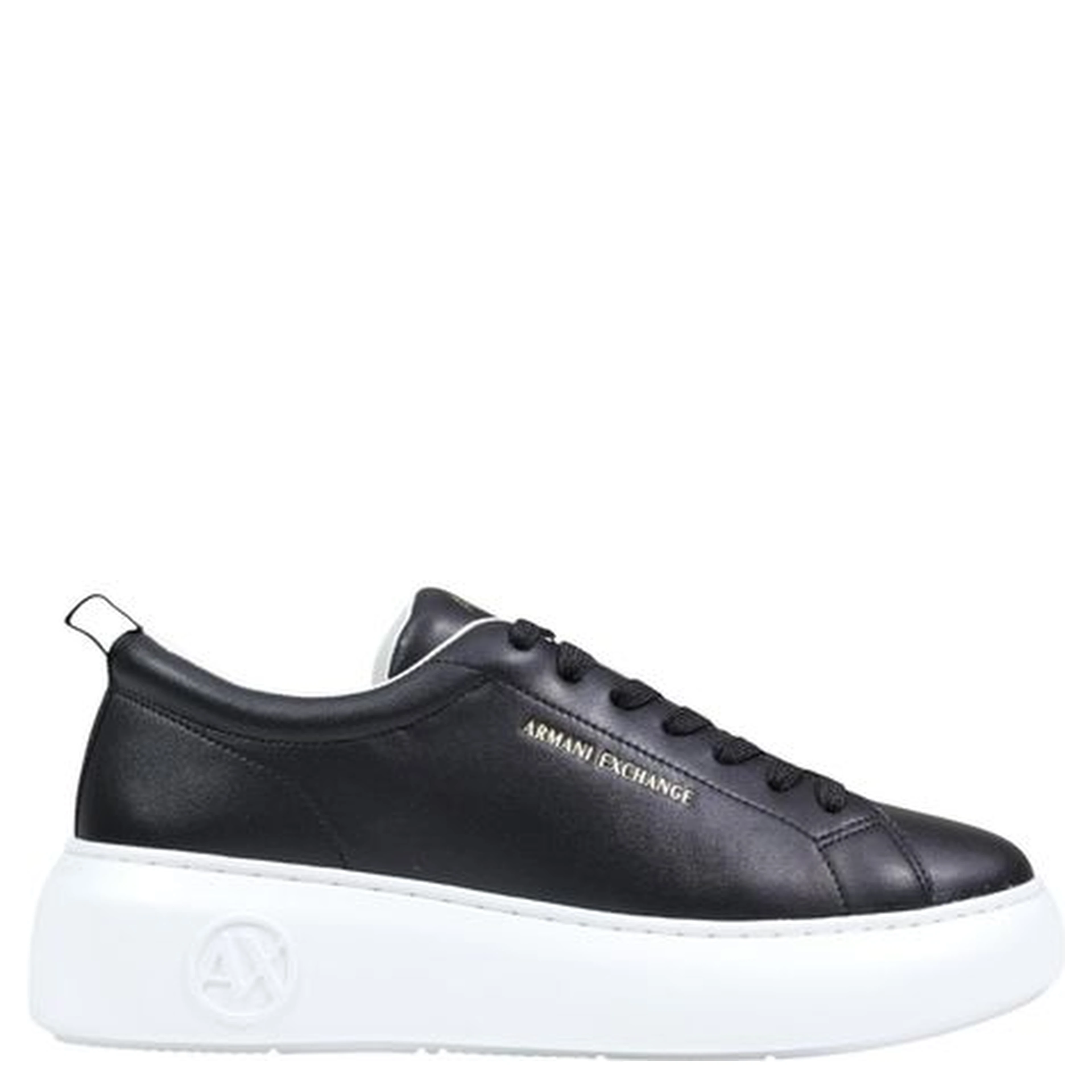 Black Leather Low Top Sneakers