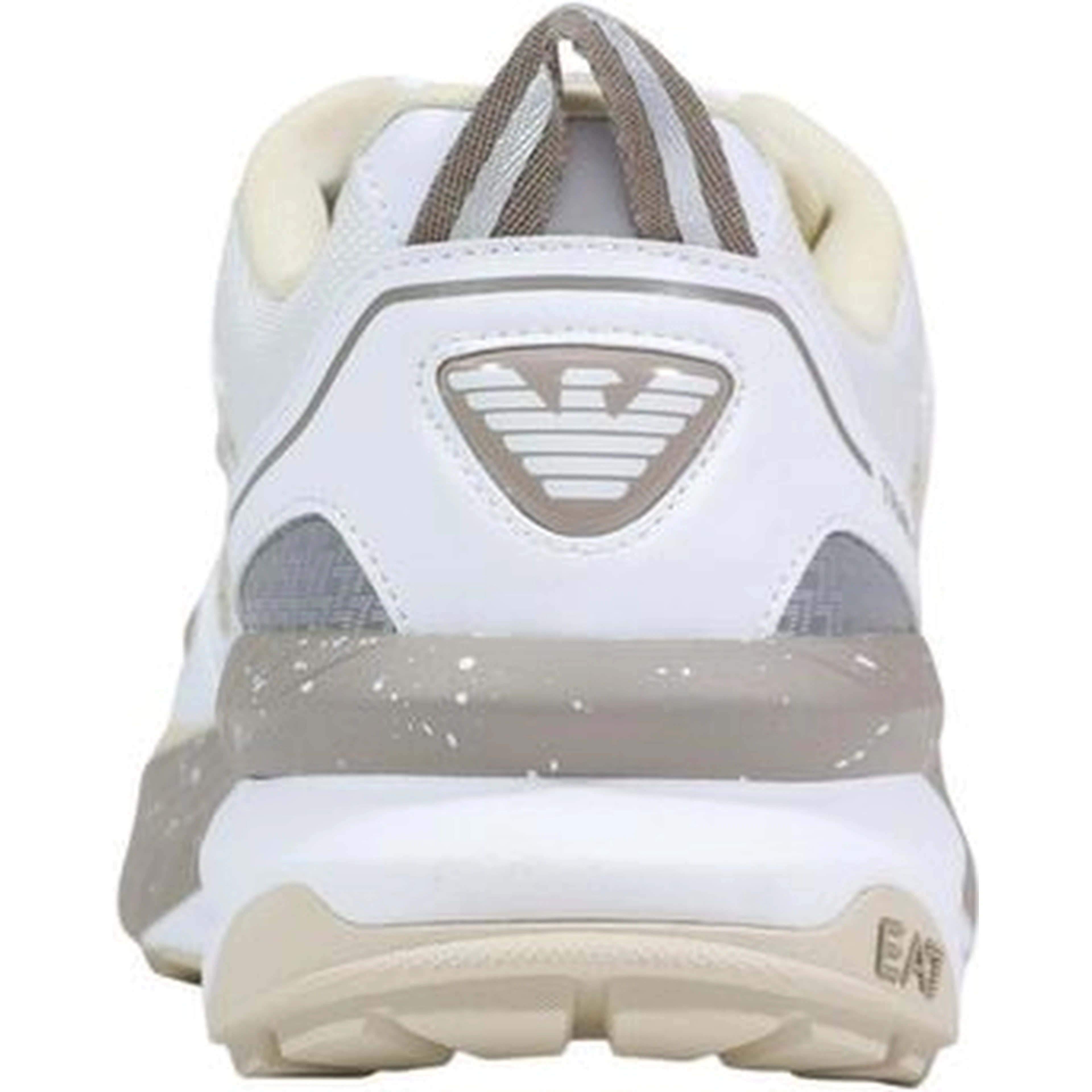 White Polyester Athletic Sneakers