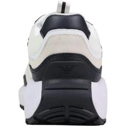 Black And White Polyethylene Athletic Sneakers