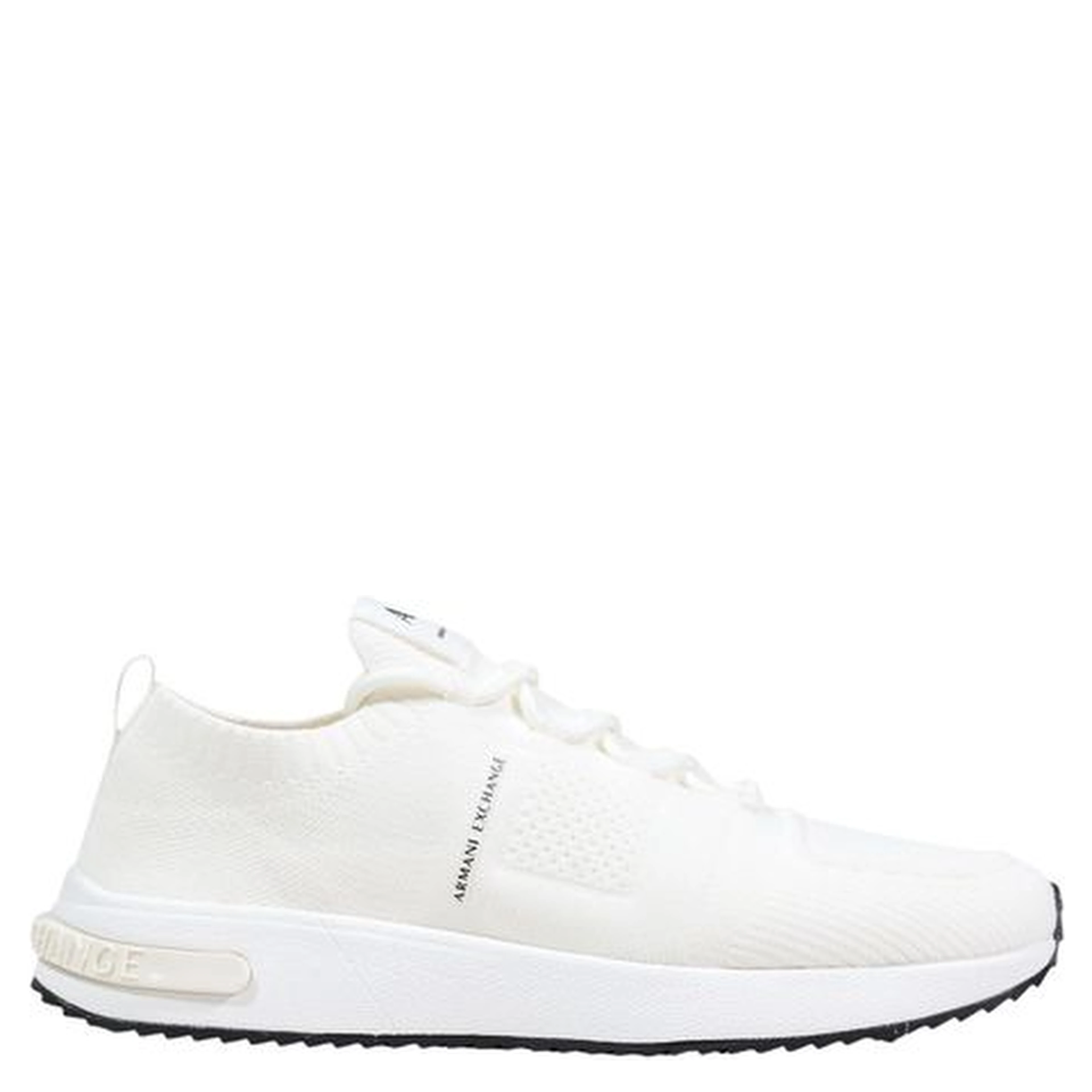 White Polyester Athletic Sneakers