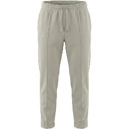 Beige Polyester Casual Pants