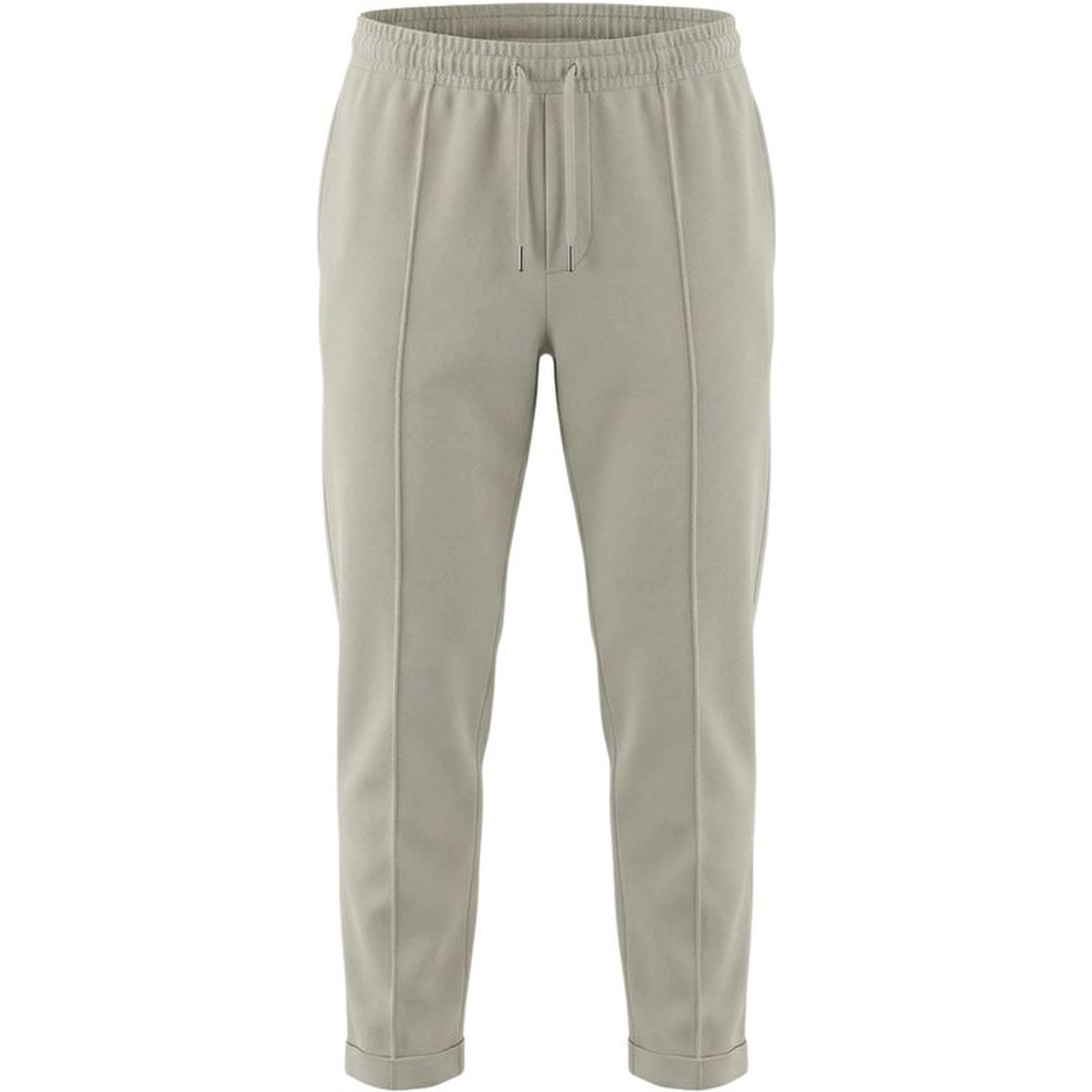 Beige Polyester Casual Pants