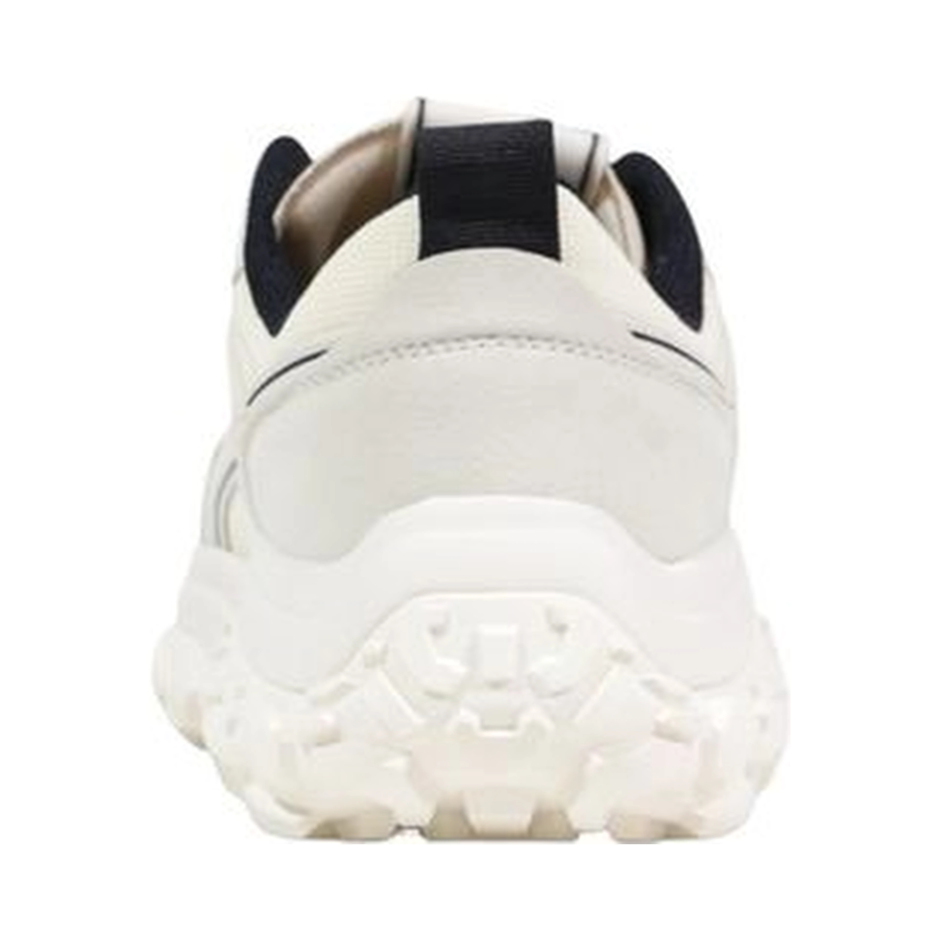 White Polyester Athletic Sneakers