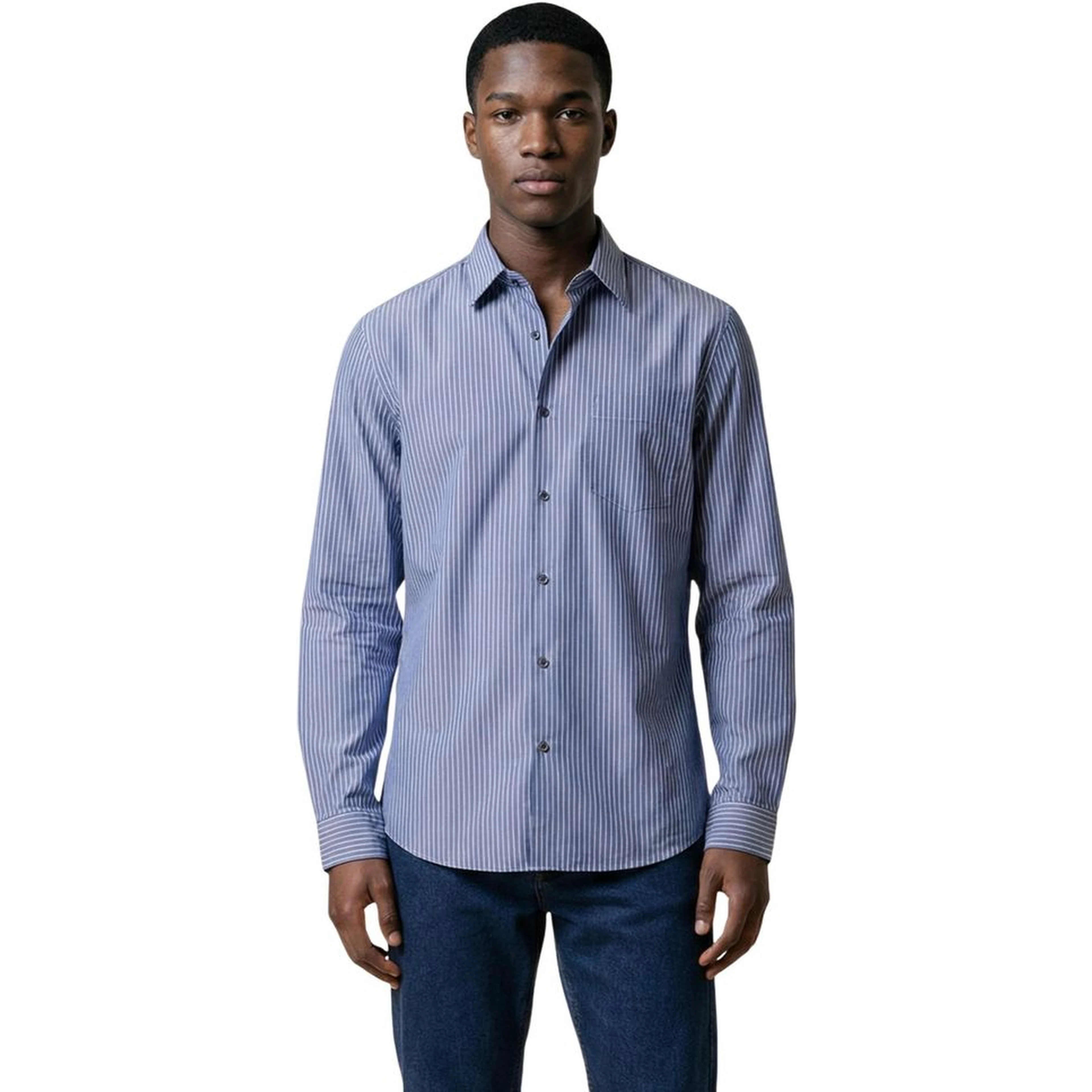 Bicolor Cotton Dress Shirt