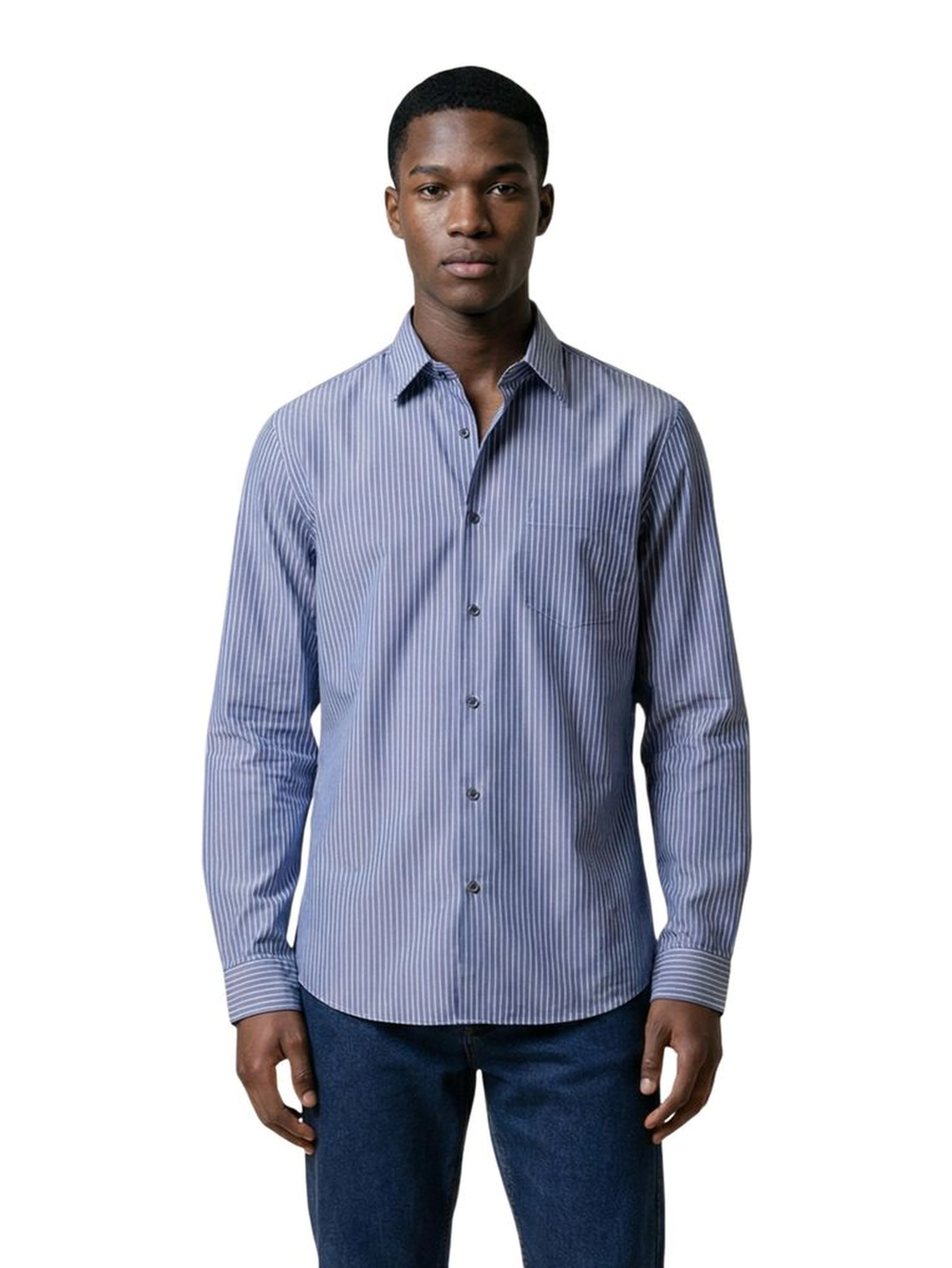 Bicolor Cotton Dress Shirt
