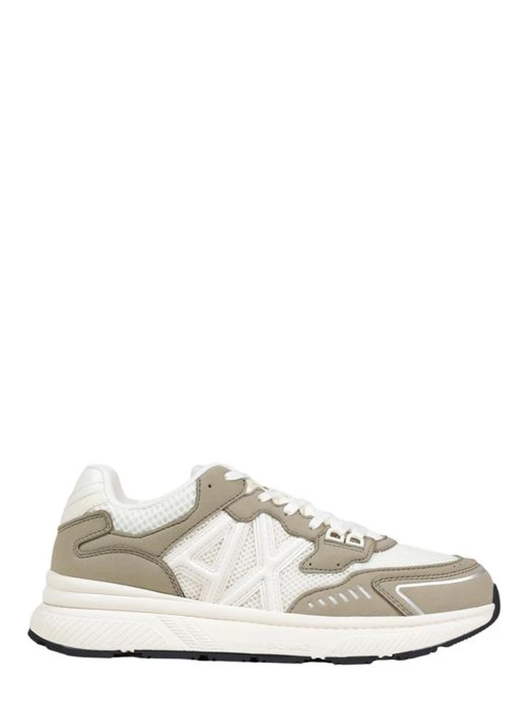 Green Polyester Athletic Sneakers