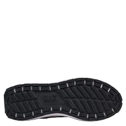 Black And White Polyethylene Athletic Sneakers