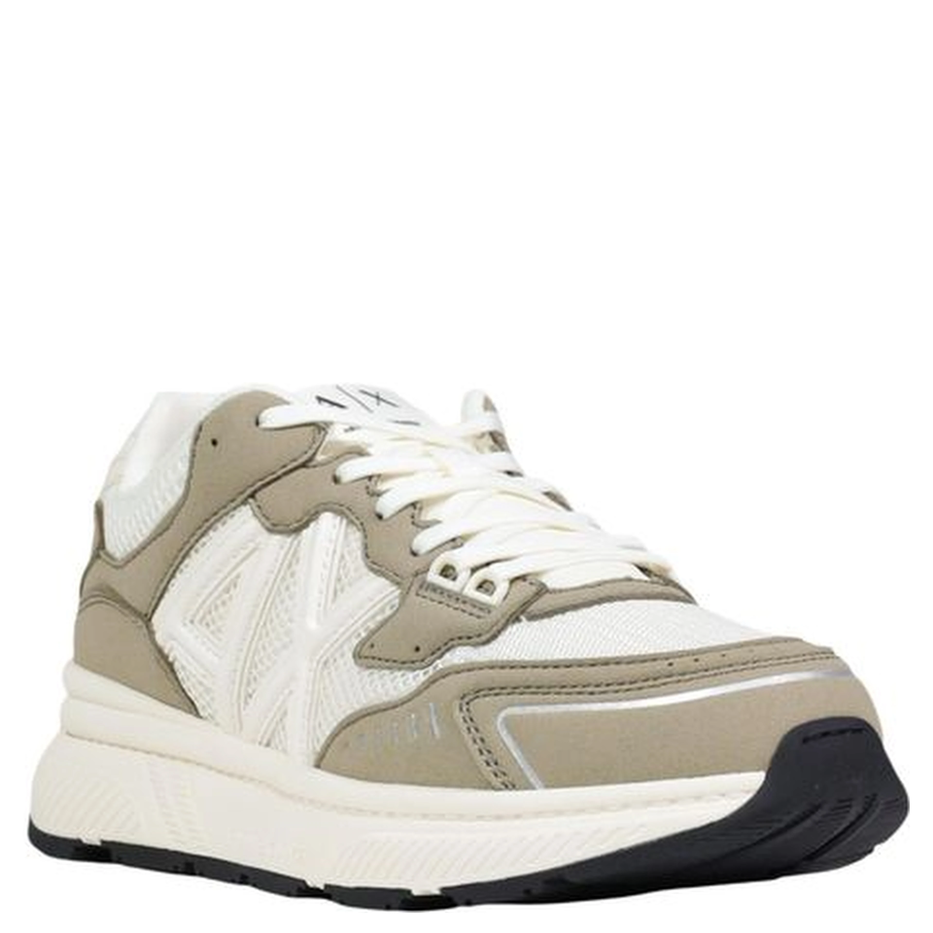 Green Polyester Athletic Sneakers