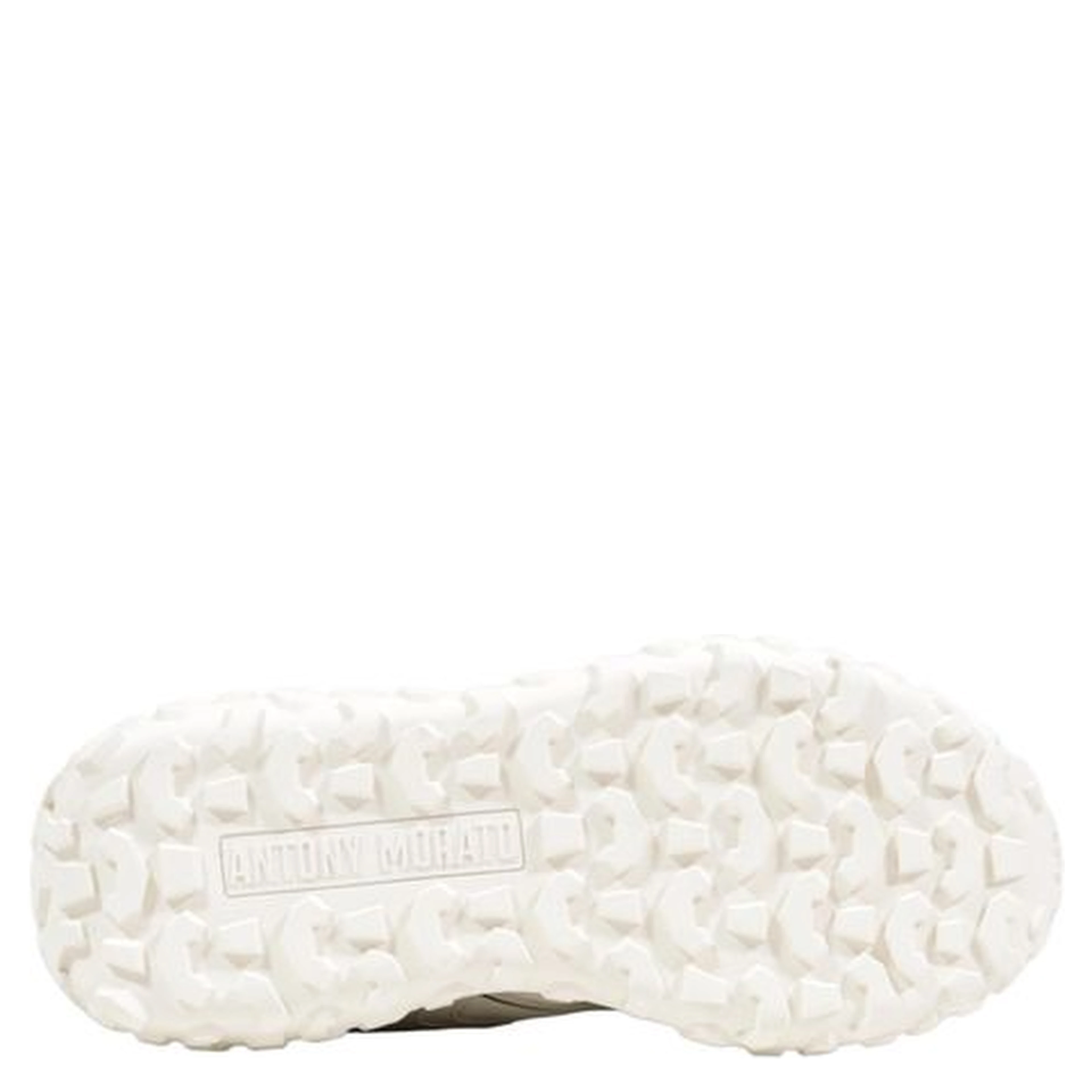 White Polyester Athletic Sneakers