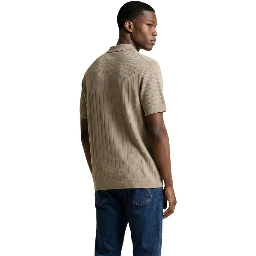 Beige Cotton Polo Shirt