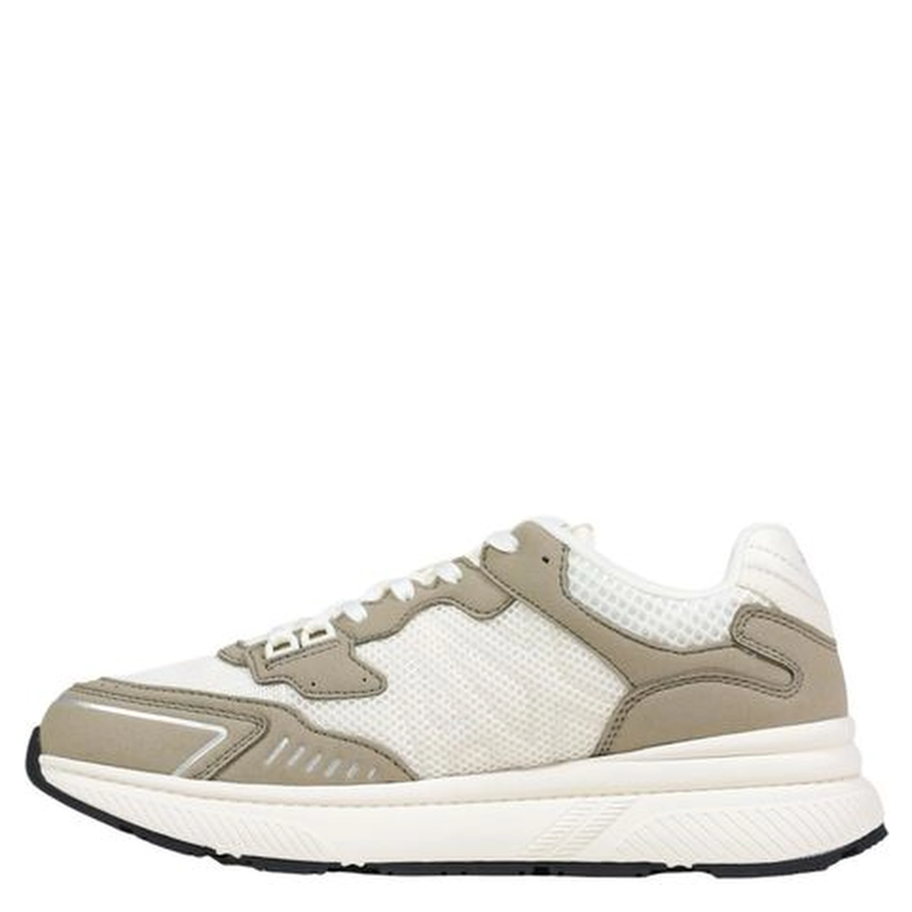 Green Polyester Athletic Sneakers