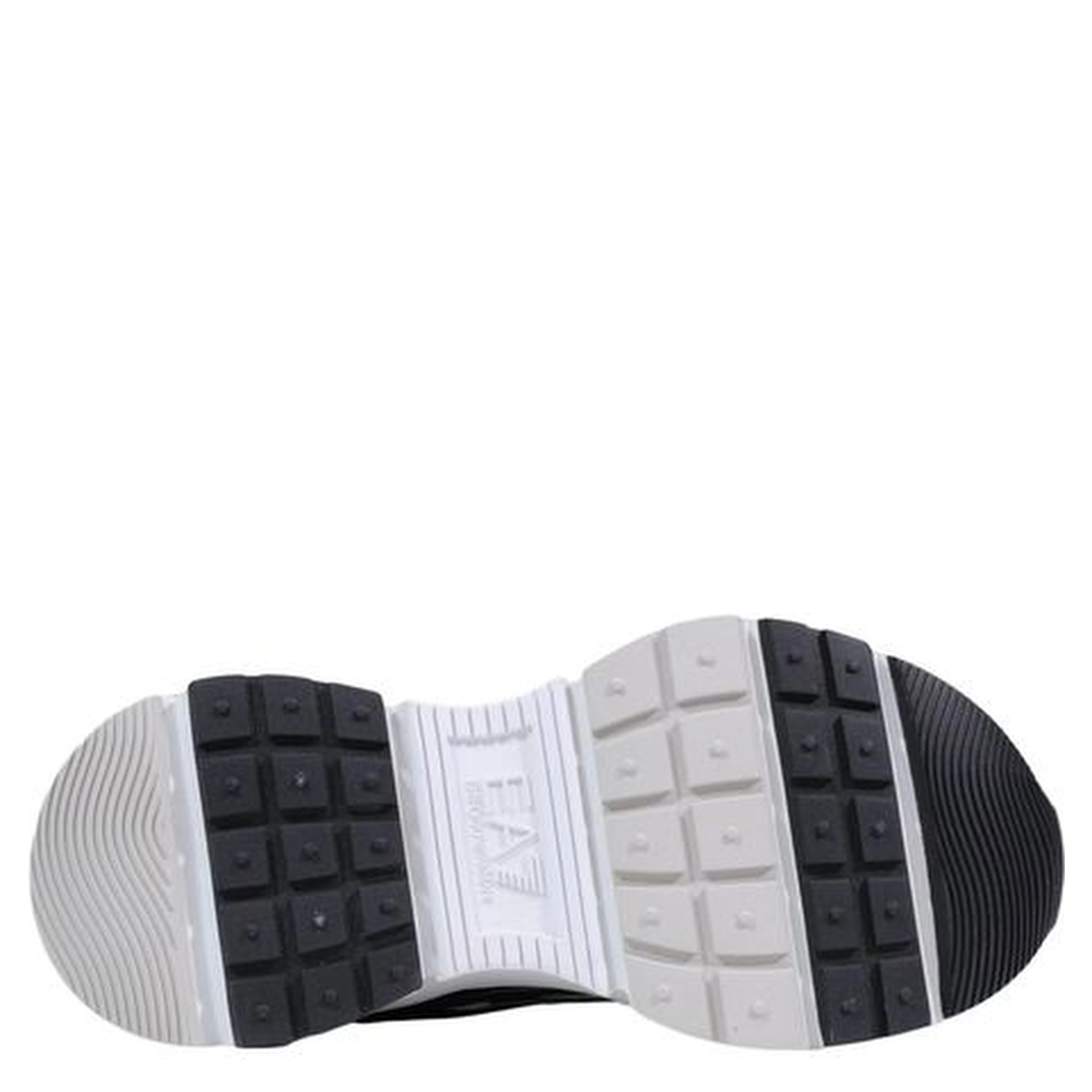 Black And White Polyester Athletic Sneakers