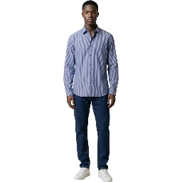 Bicolor Cotton Dress Shirt