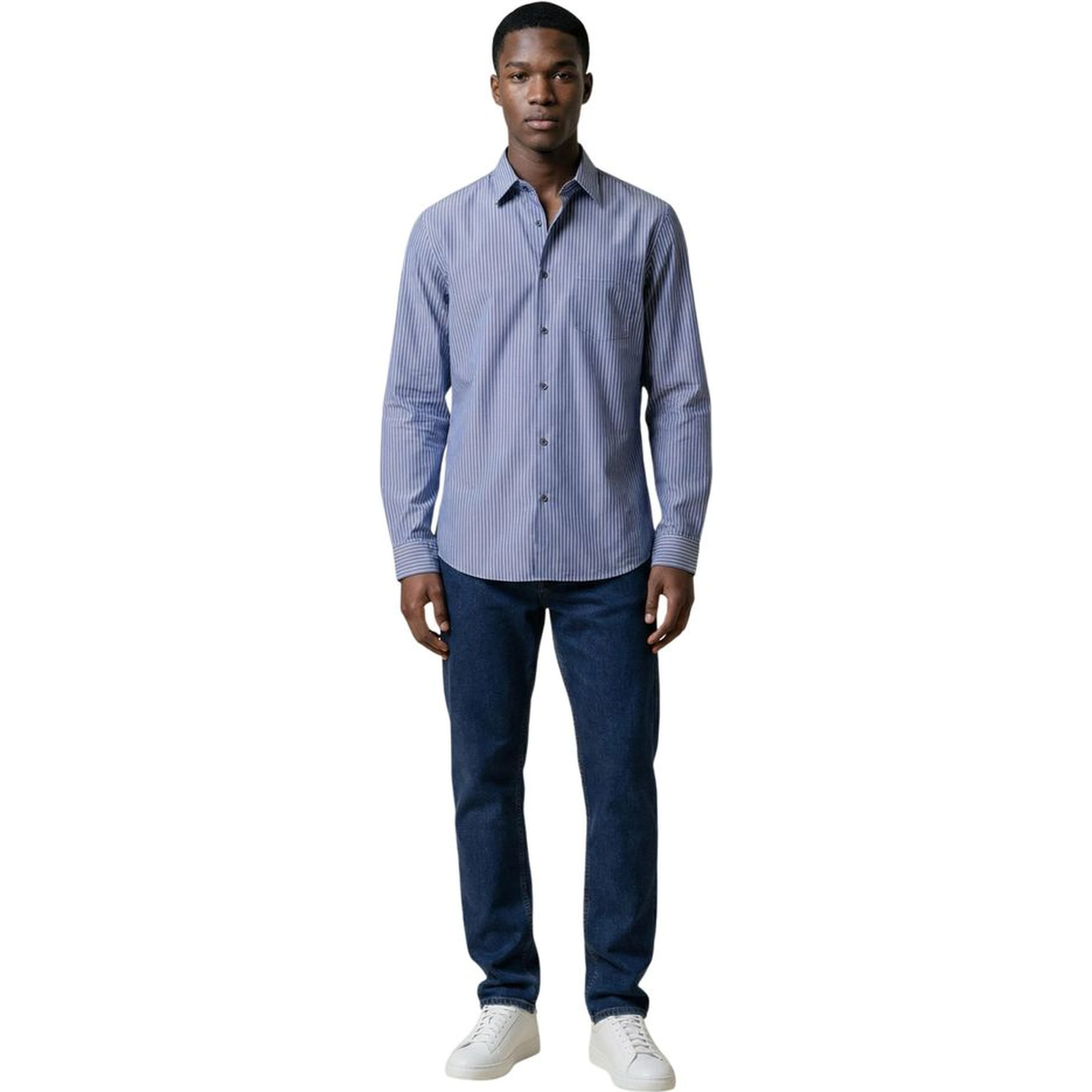 Bicolor Cotton Dress Shirt