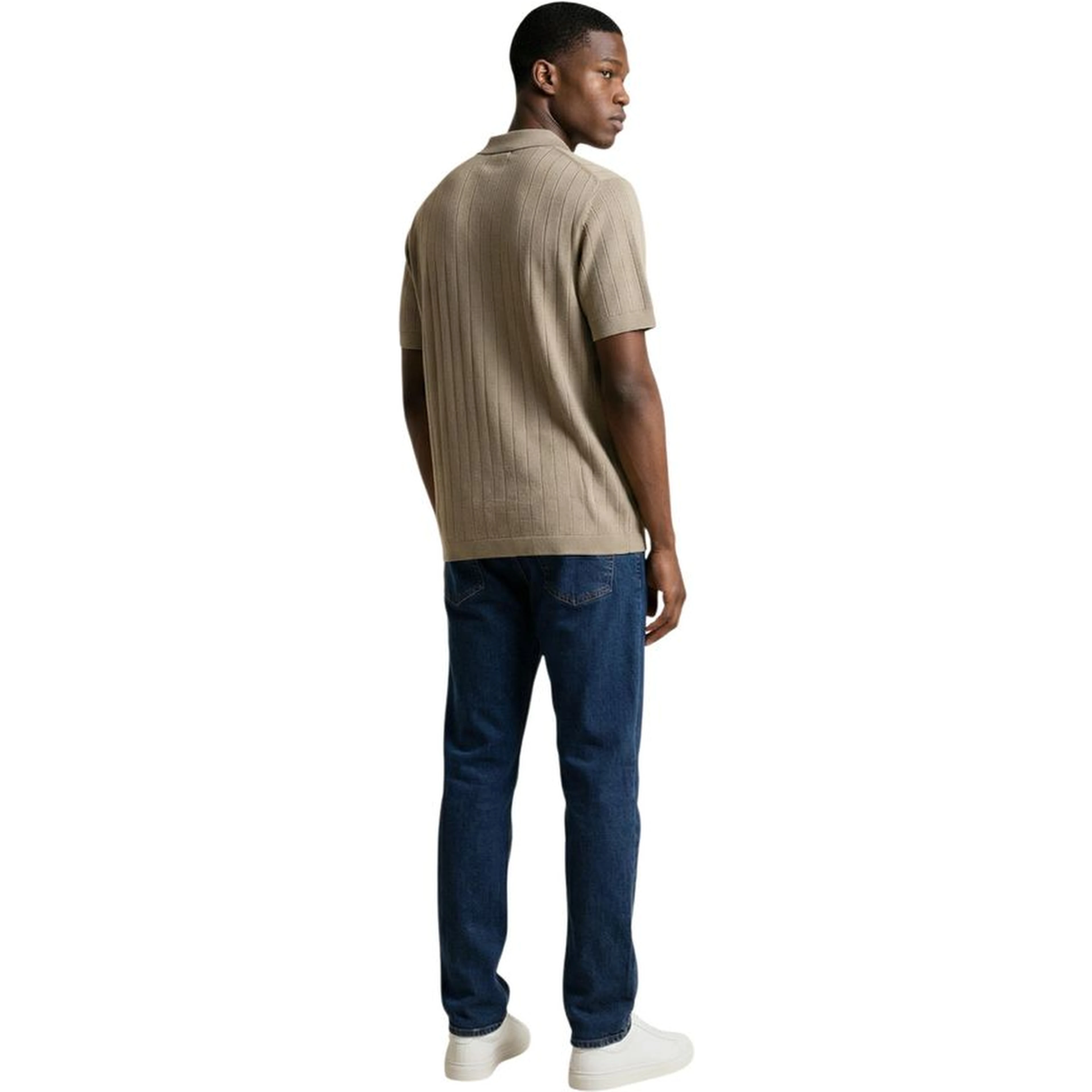 Beige Cotton Polo Shirt