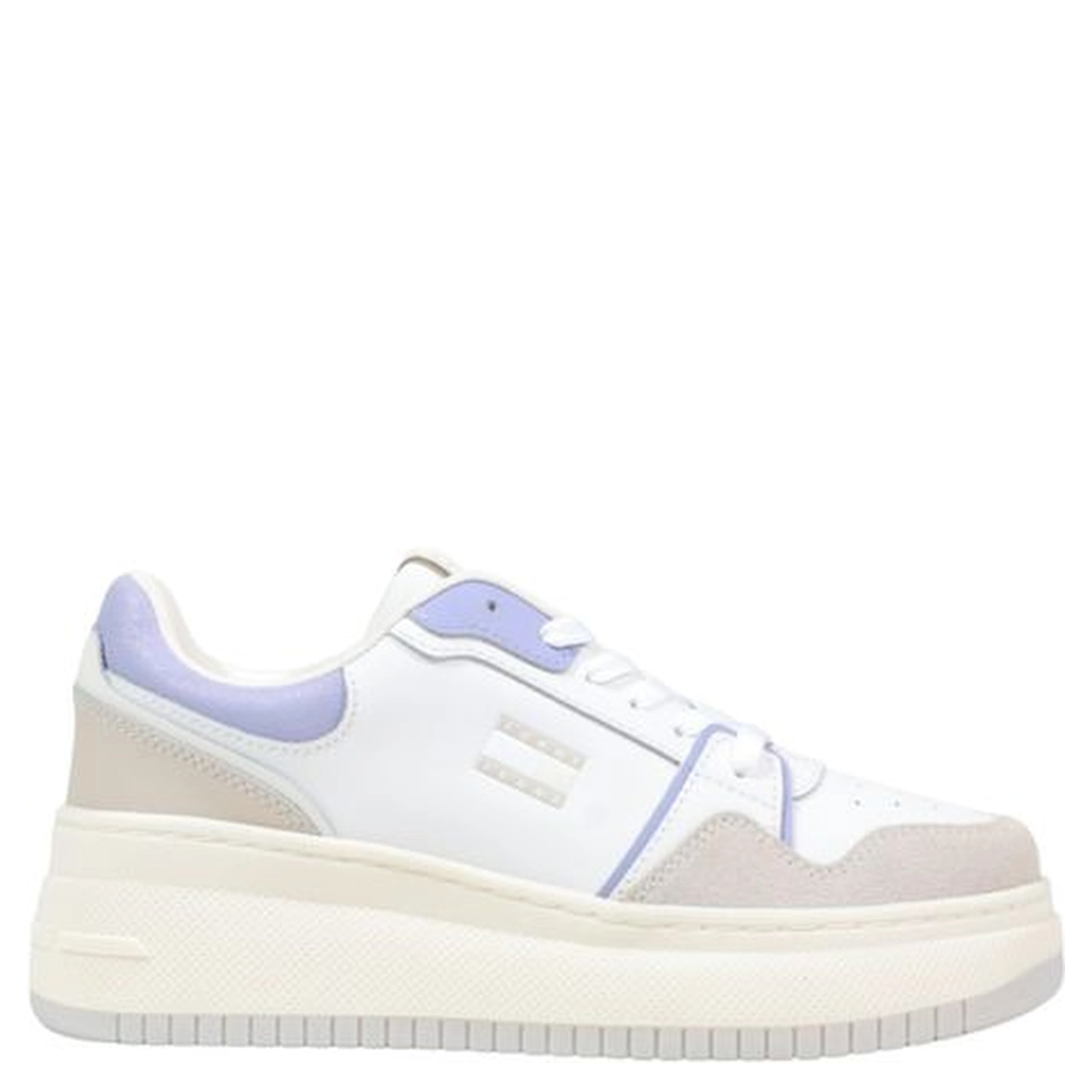 White Suede Leather Chunky Sneakers