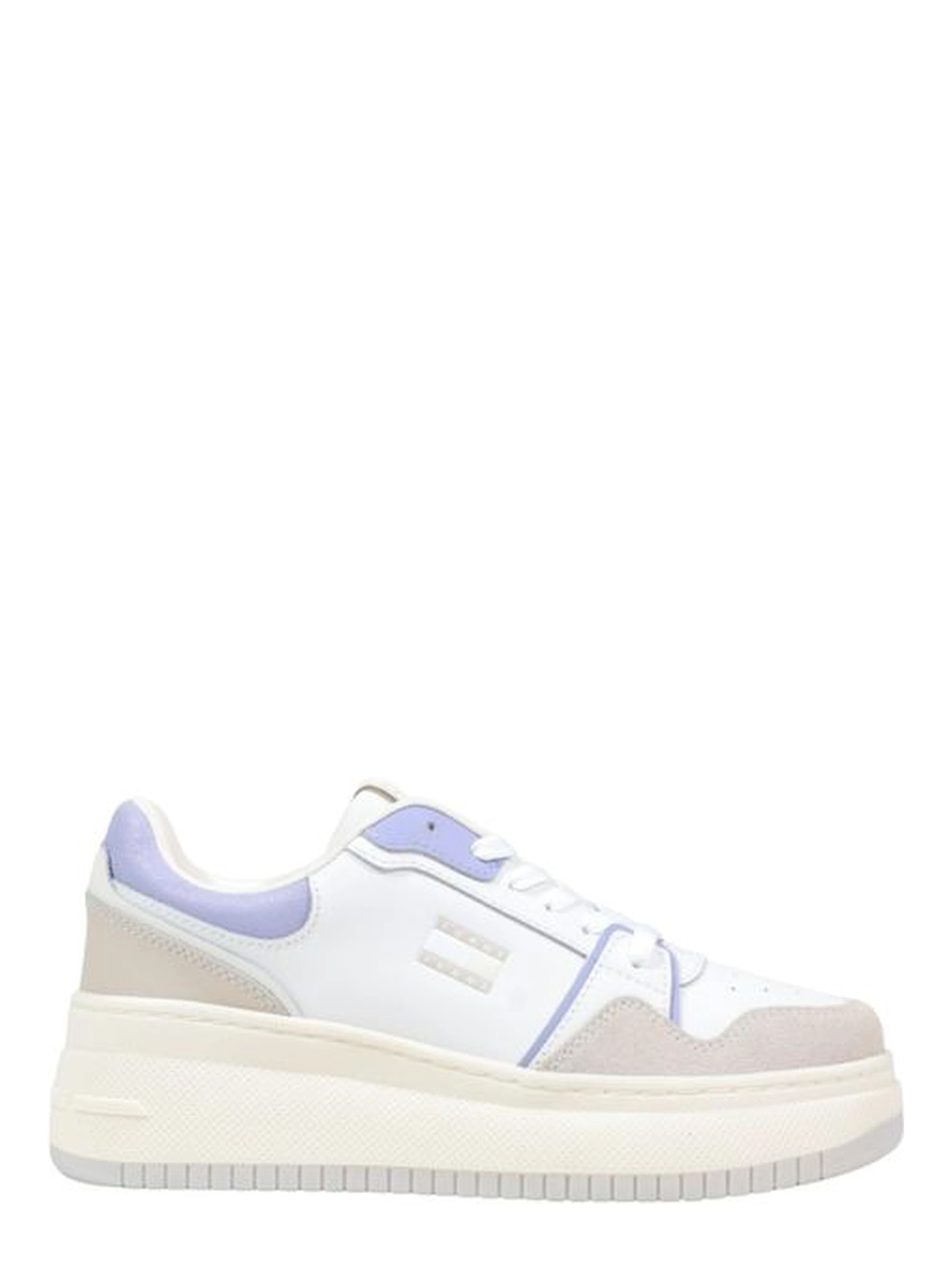 White Suede Leather Chunky Sneakers
