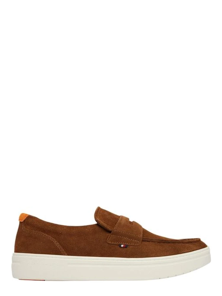 Brown Suede Leather Slip-On Loafers