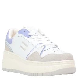 White Suede Leather Chunky Sneakers