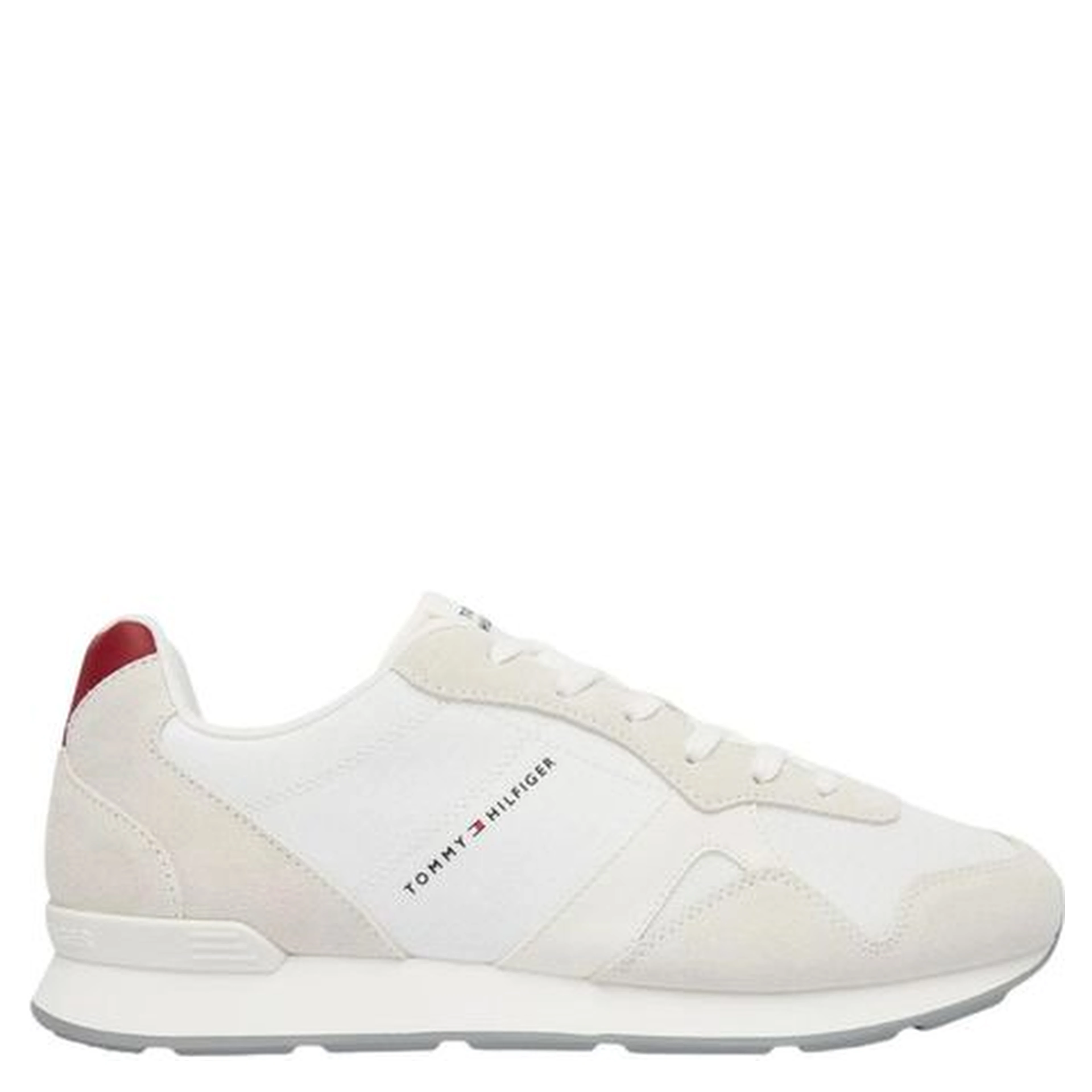 White Recycled Polyester Low Top Sneakers
