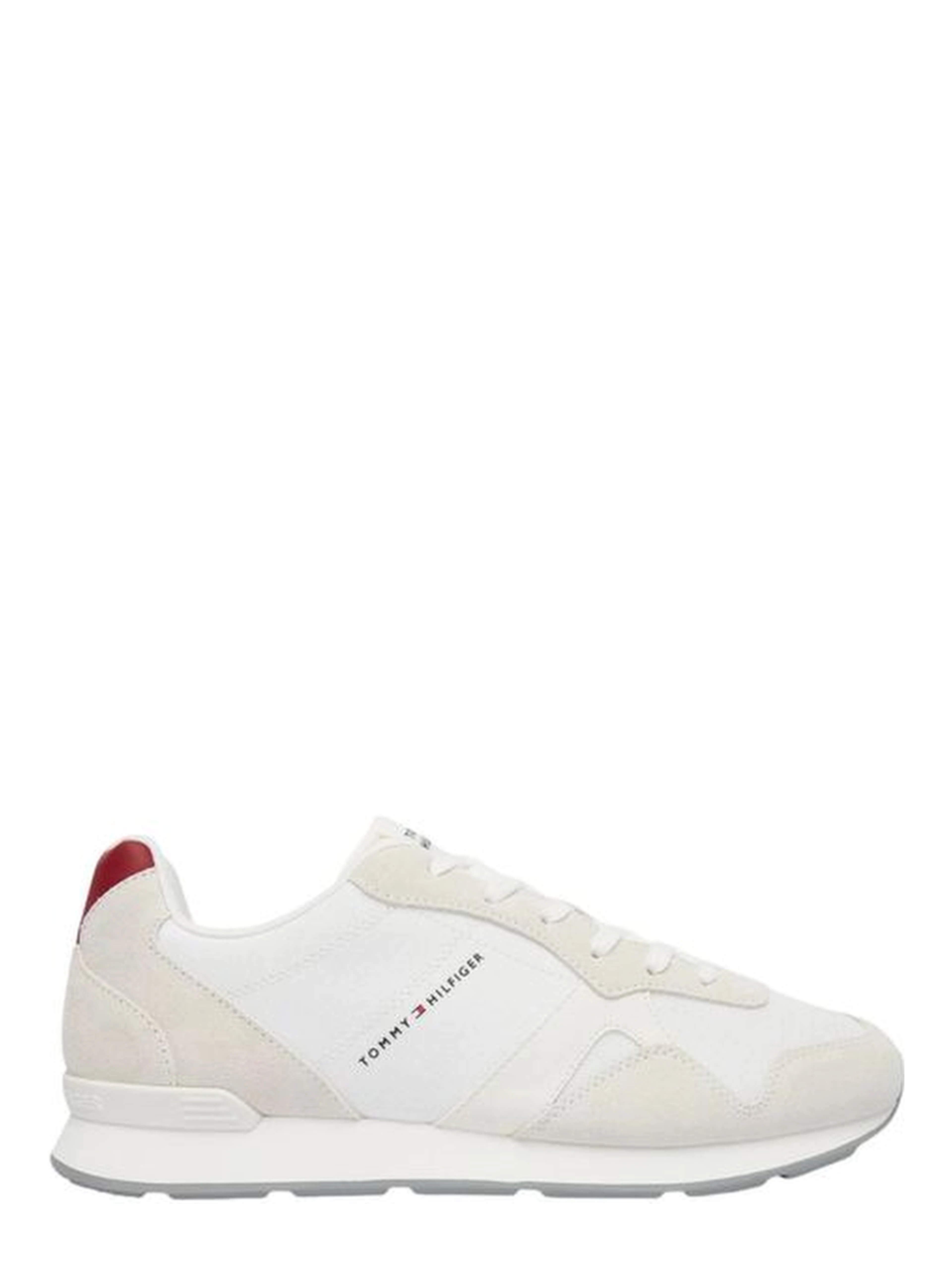 White Recycled Polyester Low Top Sneakers