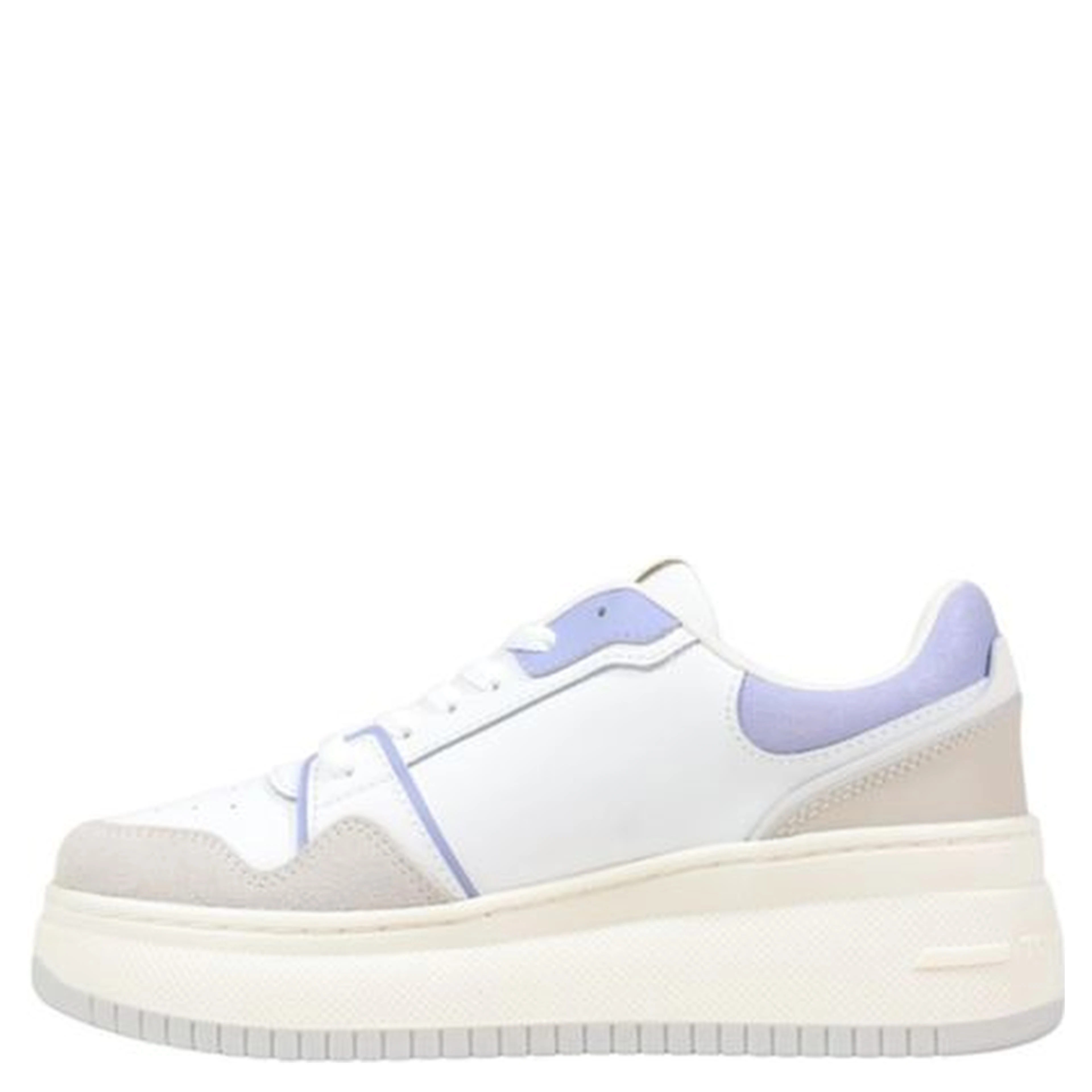 White Suede Leather Chunky Sneakers